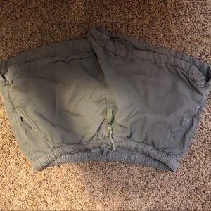 army green shorts